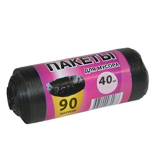 Пакет для мусора  90л 11мкм ПНД Мегапак в рулоне 20шт  /40/ - 1